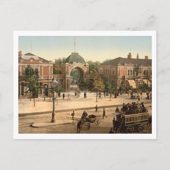 Carte Postale Entrée du parc Tivoli Copenhague (Devant)