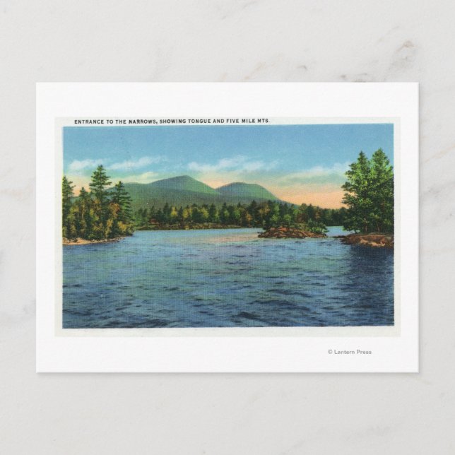 Carte Postale Entrée étroite, langue et cinq milles (Devant)