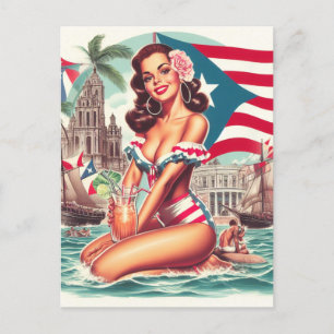 Carte Postale Entrée Porto Rico vintage