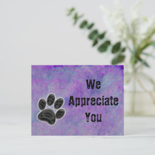 Carte Postale Entreprise de chien de compagnie Empreinte de patt
