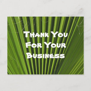 Carte Postale Entreprise de feuilles de palmier vert pour l'appr