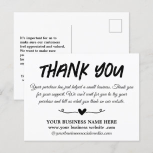 Carte Postale Entreprise de Merci unique