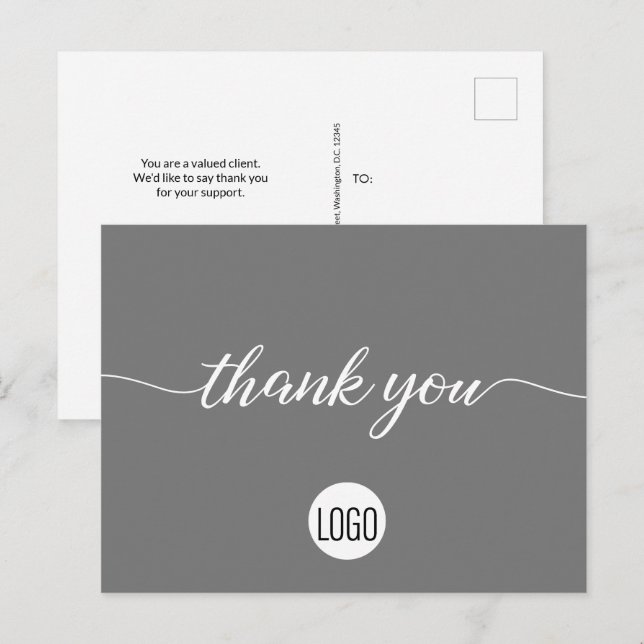 Carte Postale Entreprise de reconnaissance de la clientèle avec  (Devant / Derrière)