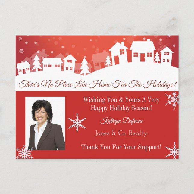 Carte Postale Entreprise "Home For The Holidays" (Devant)