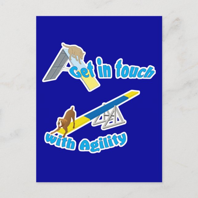Carte Postale Entrez en contact avec l'agilité (Devant)