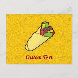 Carte postale enveloppement sandwich Tortilla