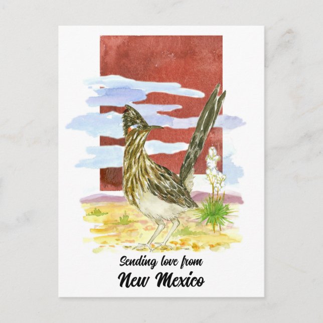 Carte Postale Envoi d'amour Nouveau Mexique Road Runner Yucca Fl (Devant)