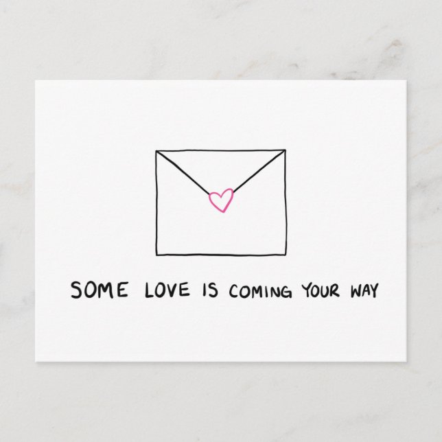 Carte Postale Envoyant un peu d'amour dans votre direction (Devant)