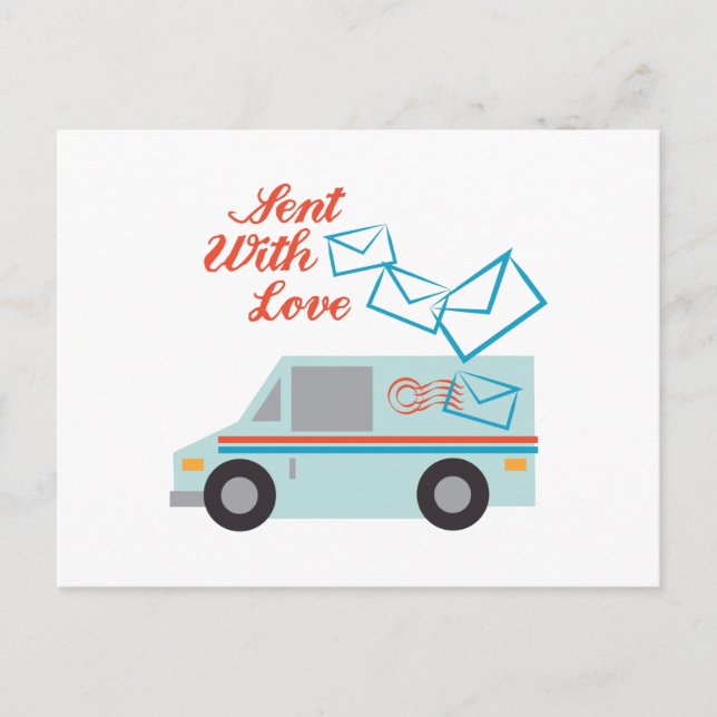 Carte Postale Envoyé avec amour (Devant)