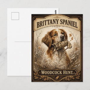Carte Postale Épagneul Breton – Chasse à la Bécasse Art