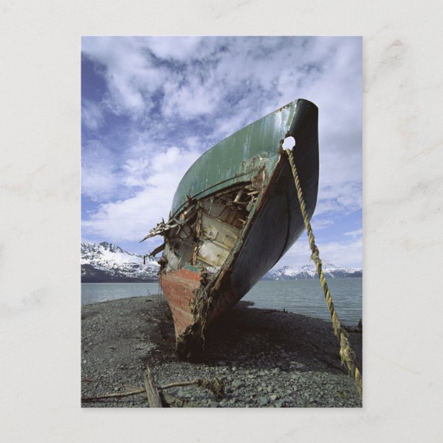Carte Postale Épave À Navire Sur Le Rivage (Devant)
