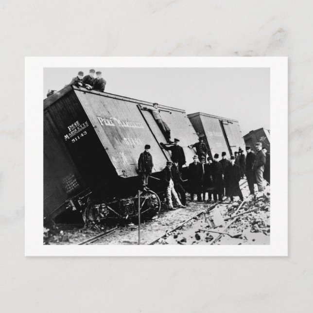 Carte Postale Épave de fret ferroviaire Pere Marquette (Devant)