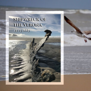 Carte Postale Épave de Vérone Spiekeroog Island, Frise orientale