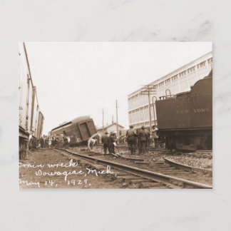 Carte Postale Épave ferroviaire 1928