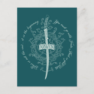Carte Postale Épée elfique ARWEN™ Citation
