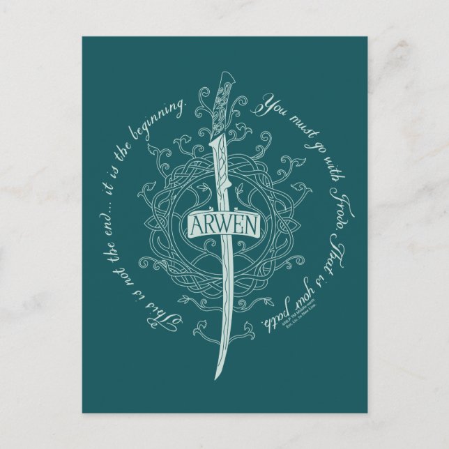 Carte Postale Épée elfique ARWEN™ Citation (Devant)