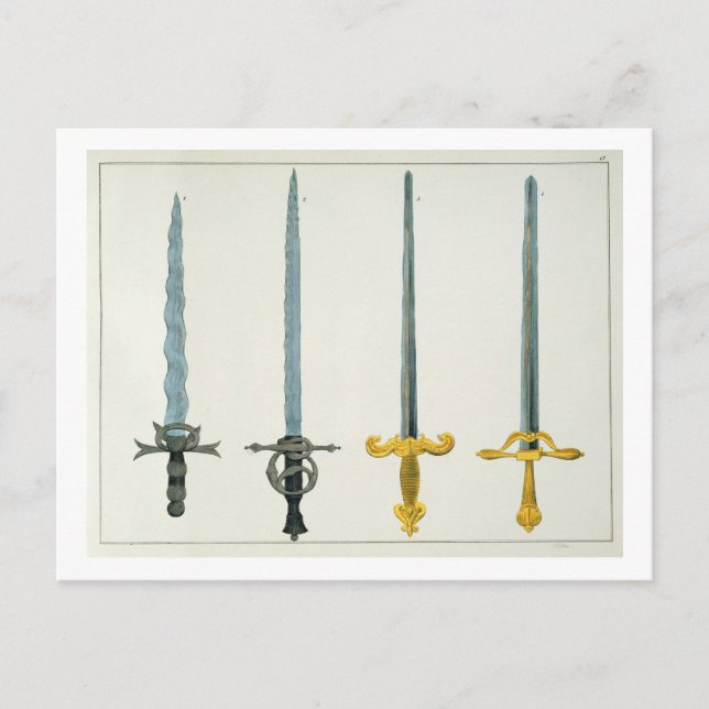 Carte Postale Épées, plat 'd'une histoire du développement a (Devant)