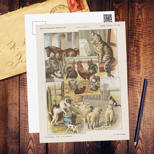 Carte Postale Éphémère de la collection d'animaux de ferme (Créateur téléchargé)