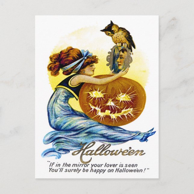 Carte Postale Ephémère d'Halloween vintage (Devant)