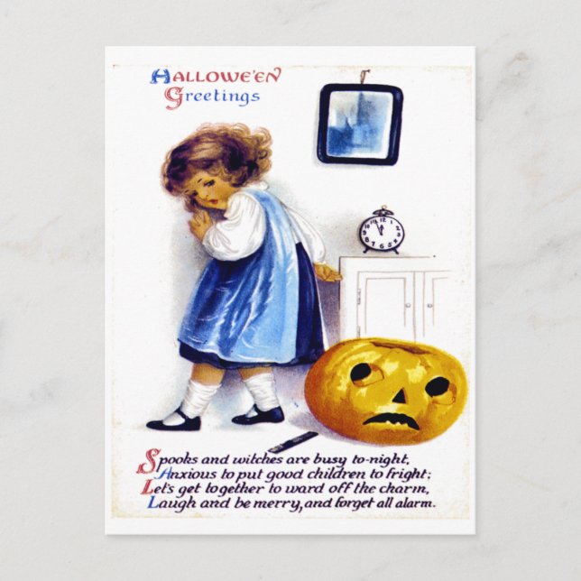 Carte Postale Ephémère d'Halloween vintage (Devant)