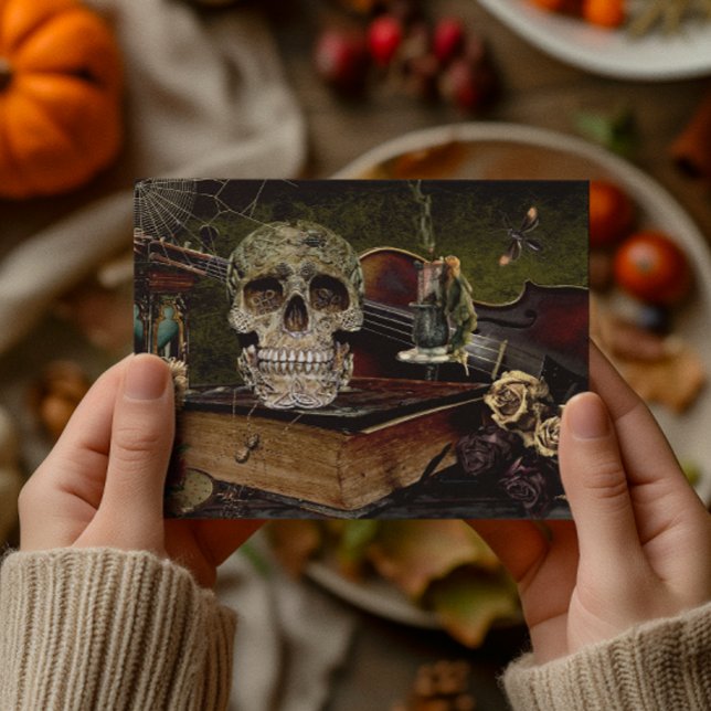 Carte Postale Ephémère du crâne de découpage de la scène d'Hallo (Créateur téléchargé)