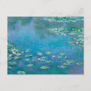 Carte Postale Ephémère Florale Découpage Monet Water Lys