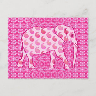 Carte Postale Ephène de mer - rose glacé et fuchsia