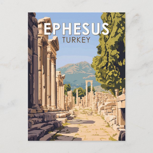 Carte Postale Ephèse Voyage Art Rétro Turquie (Devant)