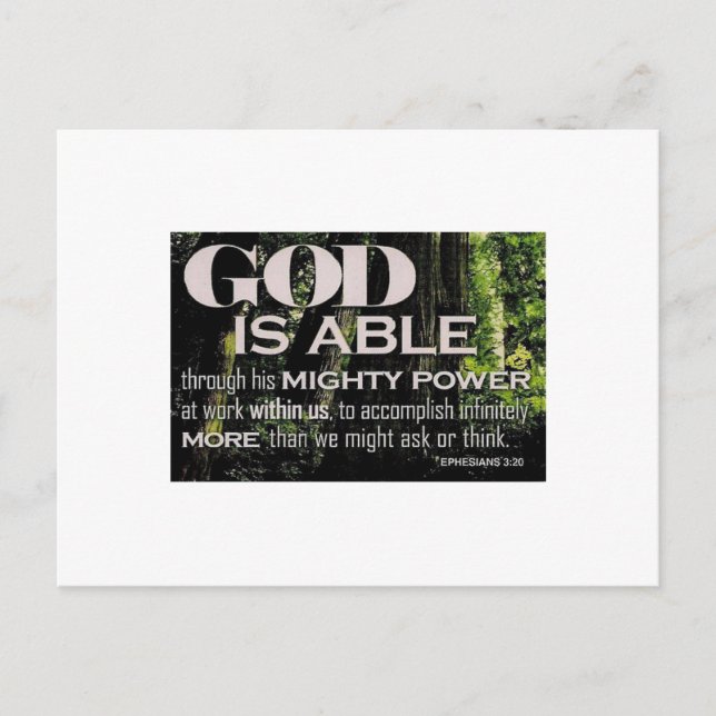 Carte Postale Éphésiens 3:20 (Devant)