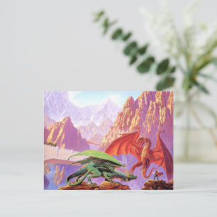 Carte postale Epic Dragon Fight - Mythique Battle 