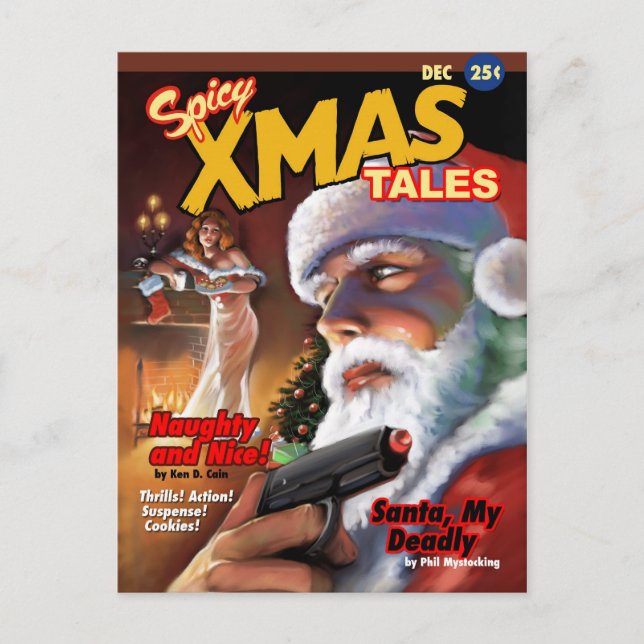 Carte postale épicée de contes de Noël (Devant)