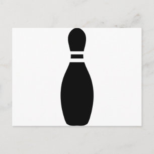 Carte Postale épingle à bowling noir