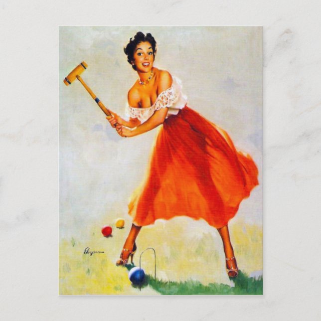 Carte Postale Épingle de croquet mise en beauté (Devant)