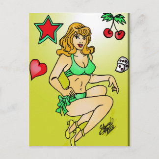 Carte Postale épingle rouge