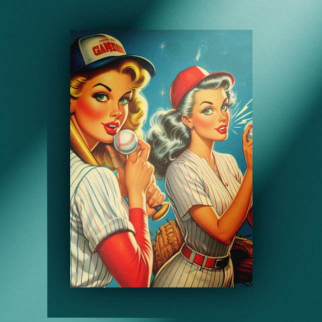 Carte Postale Épingles vintages de baseball (Créateur téléchargé)