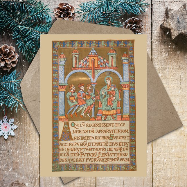 Carte Postale Epiphanie Trois Rois Sages Hommes Noël Médiéval (Epiphany Three Kings Day Magi Christmas Medieval Catholic Christian Religious Postcard)