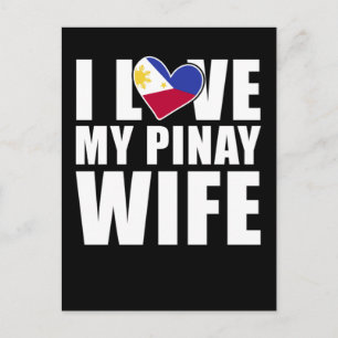 Carte Postale Épouse Pinay Philippines Amour Mari Fier