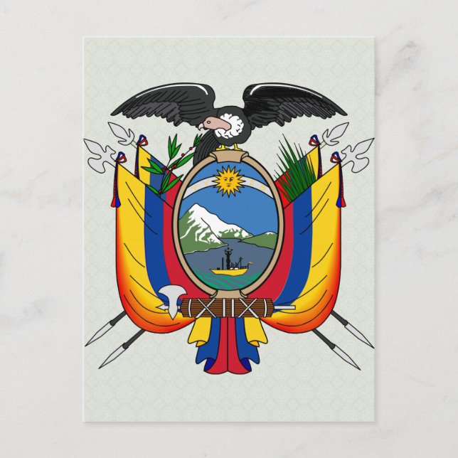 Carte Postale Equateur Détail des armoiries (Devant)