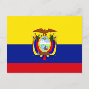Carte Postale Equateur Drapeau de haute qualité
