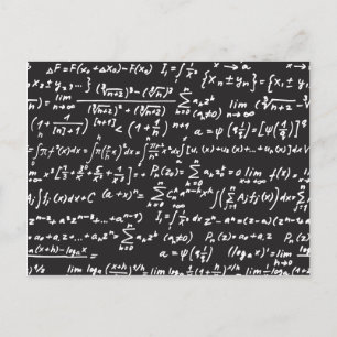 Carte Postale Équations mathématiques du tableau noir