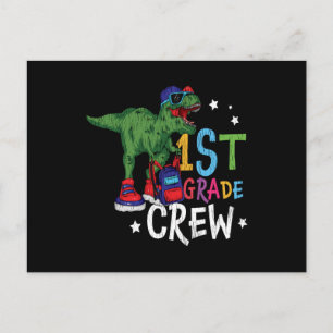 Carte Postale Équipage de 1re année Dinosaure Cadeau pour enfant