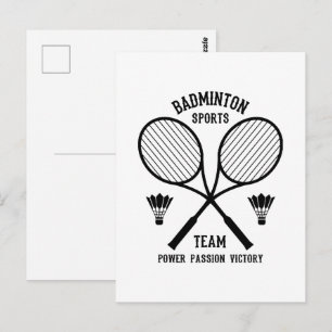Carte Postale Équipe de badminton