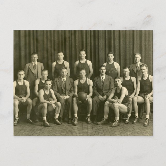 Carte Postale Équipe de basket-ball 1919 (Devant)