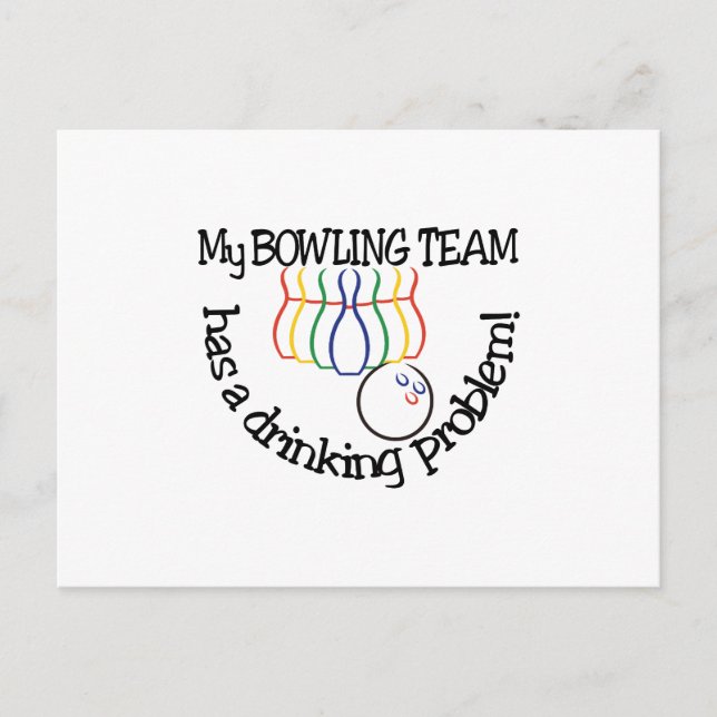 Carte Postale Équipe de Bowling (Devant)