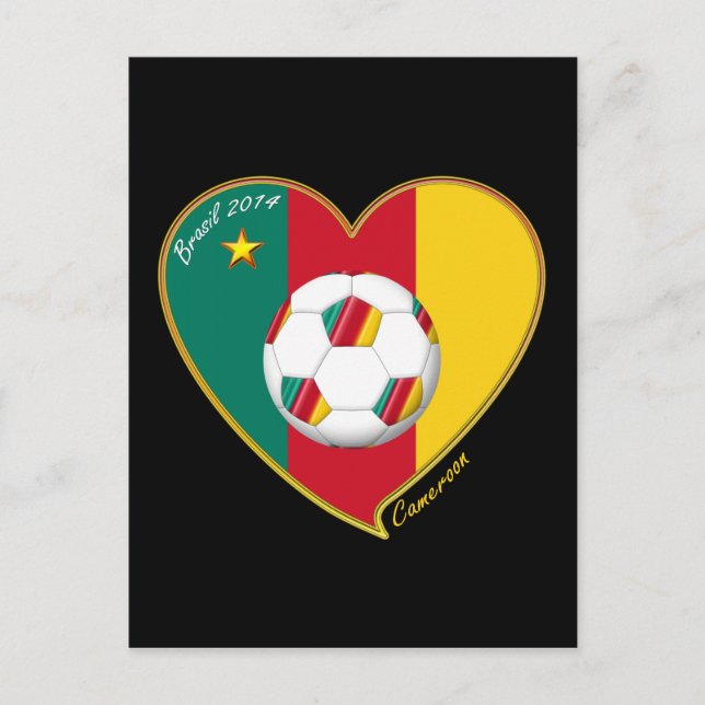Carte Postale Équipe de football "CAMEROUN", Fútbol de Camerún (Devant)