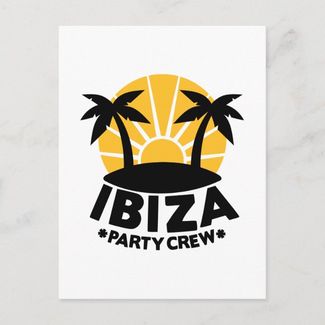 Carte Postale Équipe de la fête d'Ibiza (Devant)