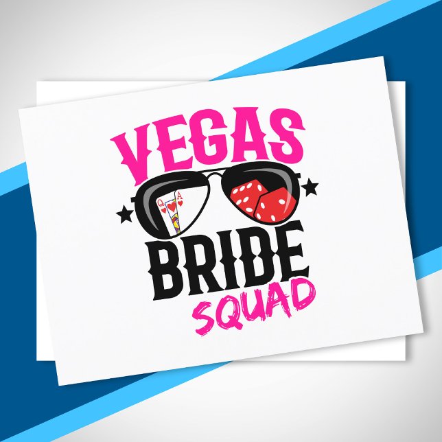 Carte Postale Équipe de mariée de mariage à Vegas Fête d'enterre (Créateur téléchargé)