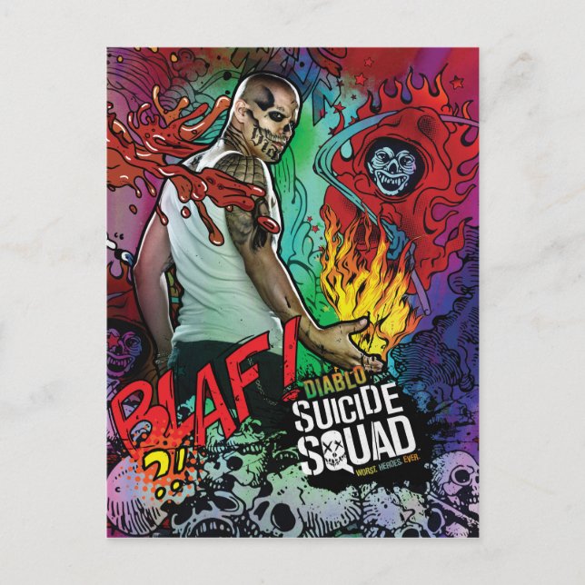 Carte Postale Équipe de suicide | Diablo Character Graffiti (Devant)