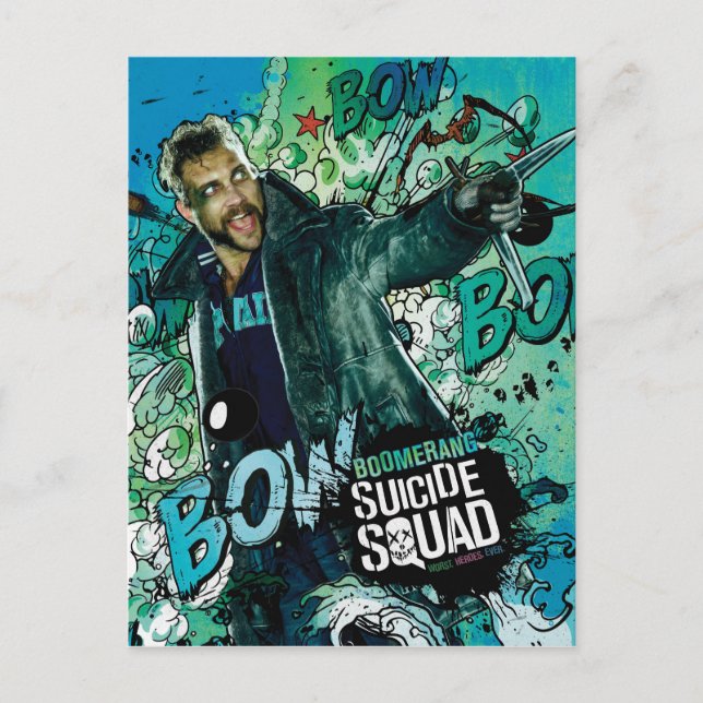 Carte Postale Équipe de suicide | Graffiti de caractères Boomera (Devant)