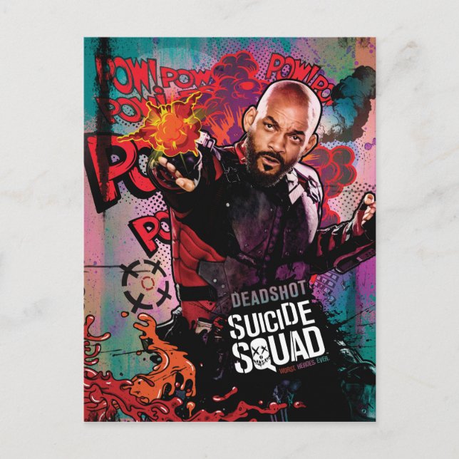 Carte Postale Équipe de suicide | Graffiti de caractères de capt (Devant)